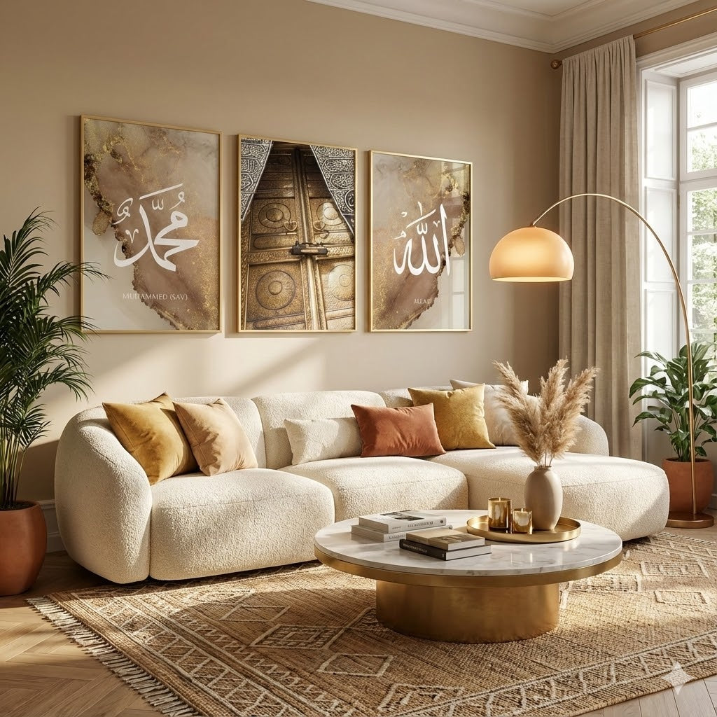 Kaaba Calligraphy Canvas Art